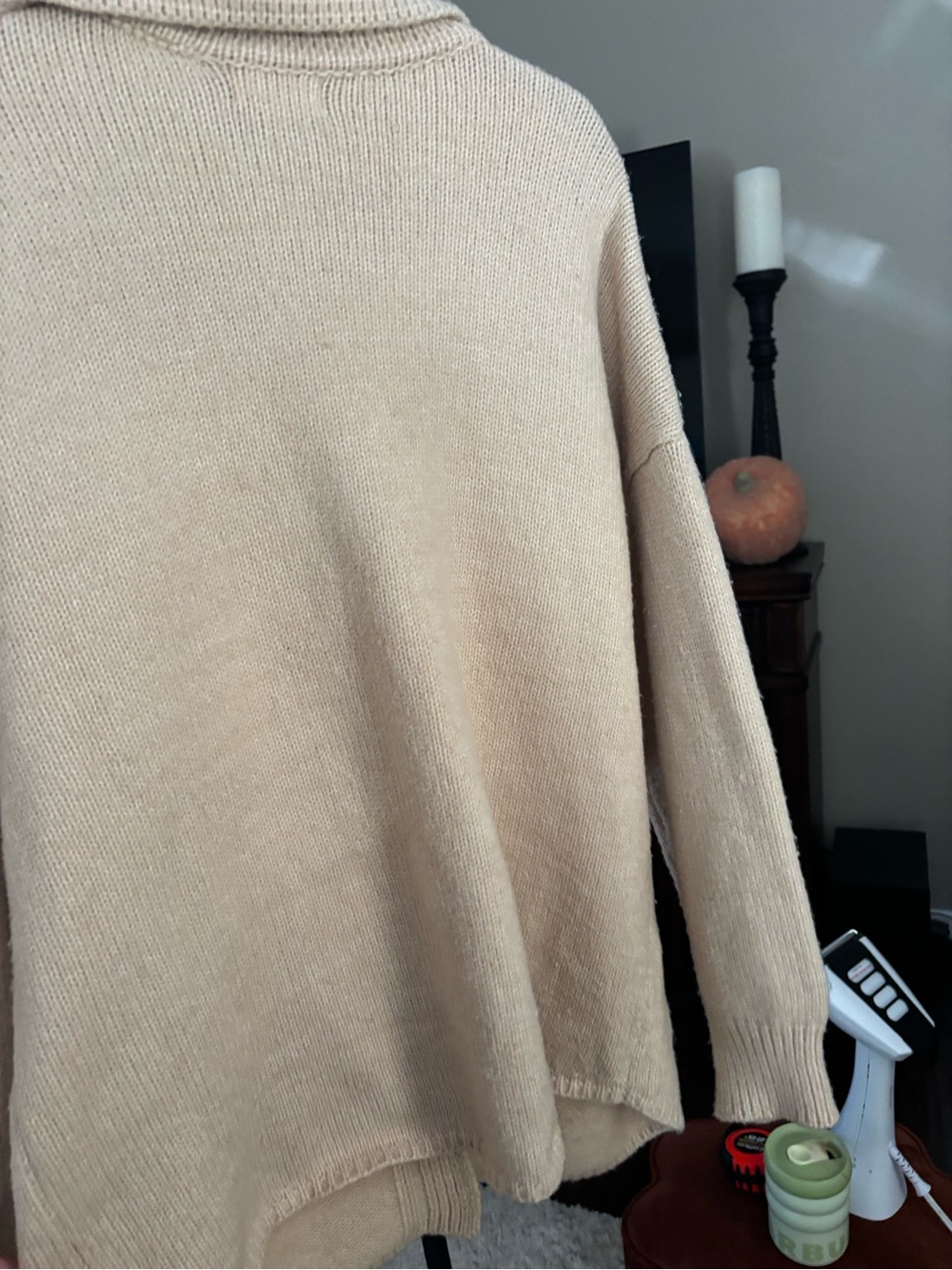 bohme Cream Button-Front Knit Shacket - Picture 3 of 5